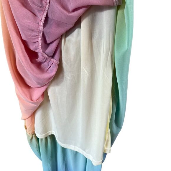 VICI Rainbow Skies off Shoulder Tiered Maxi Dress - Picture 7 of 13